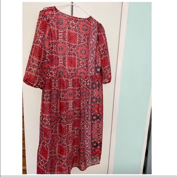 Piper & Scoot Red Boho Dress - Picture 3 of 4